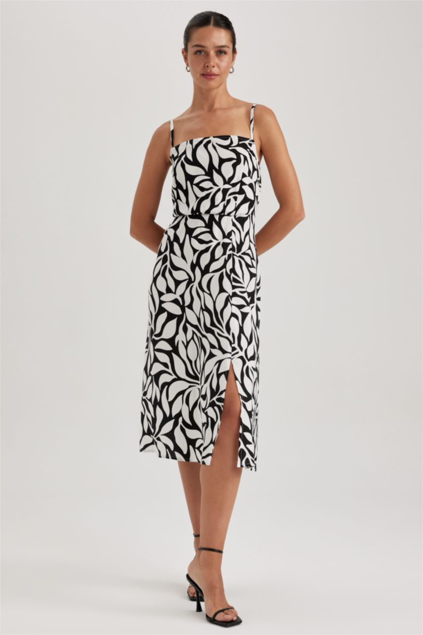 WOMAN Black Midi Dress