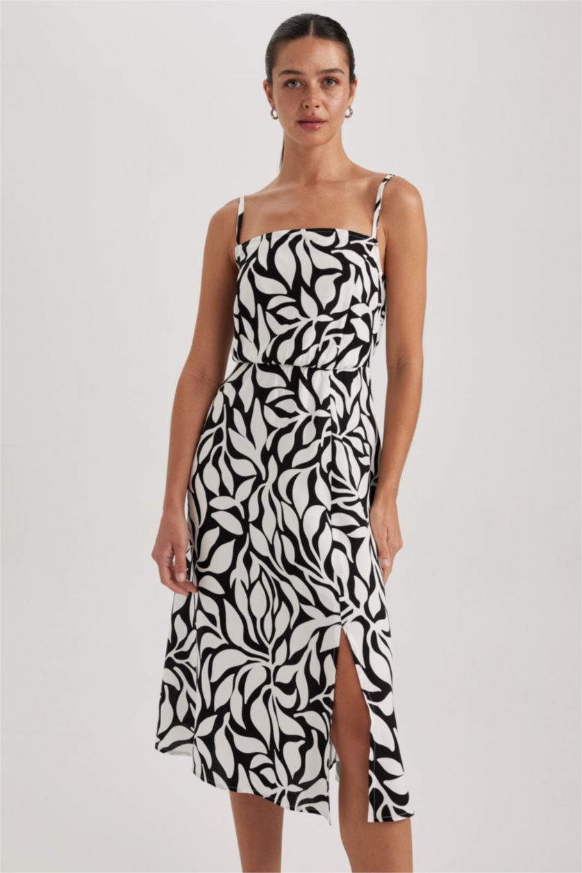 WOMAN Black Midi Dress