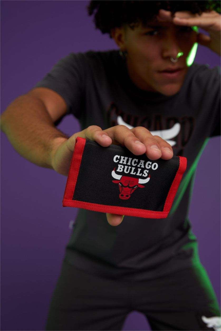 MAN Black NBA Chicago Bulls Licensed Wallet
