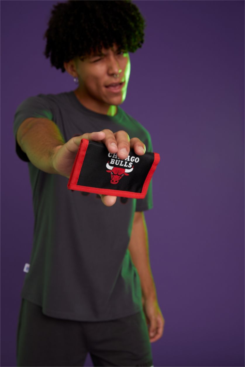MAN Black NBA Chicago Bulls Licensed Wallet