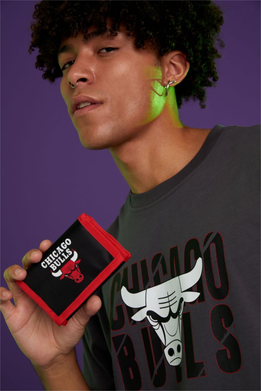 MAN Black NBA Chicago Bulls Licensed Wallet
