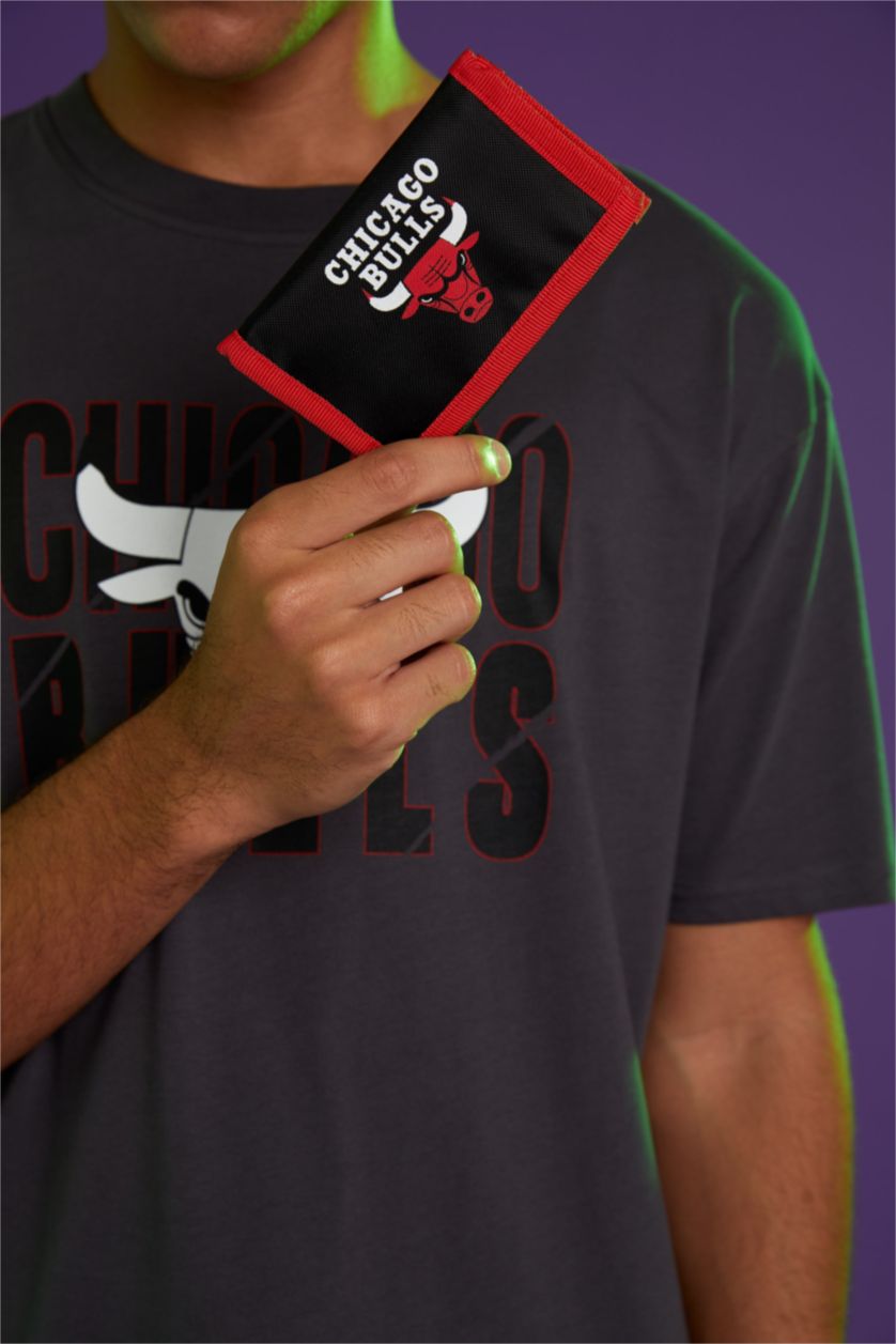 MAN Black NBA Chicago Bulls Licensed Wallet