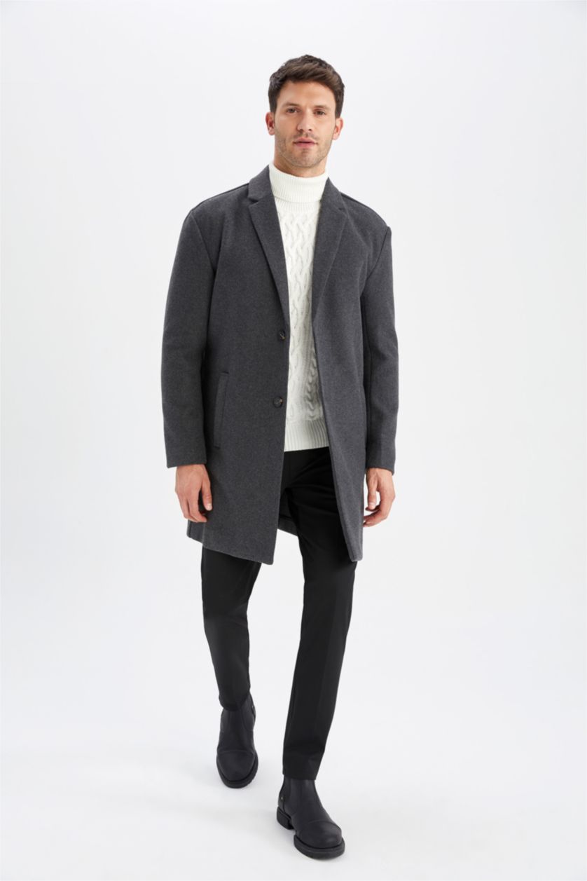 MAN Anthracite Relax Fit Cachet Coat