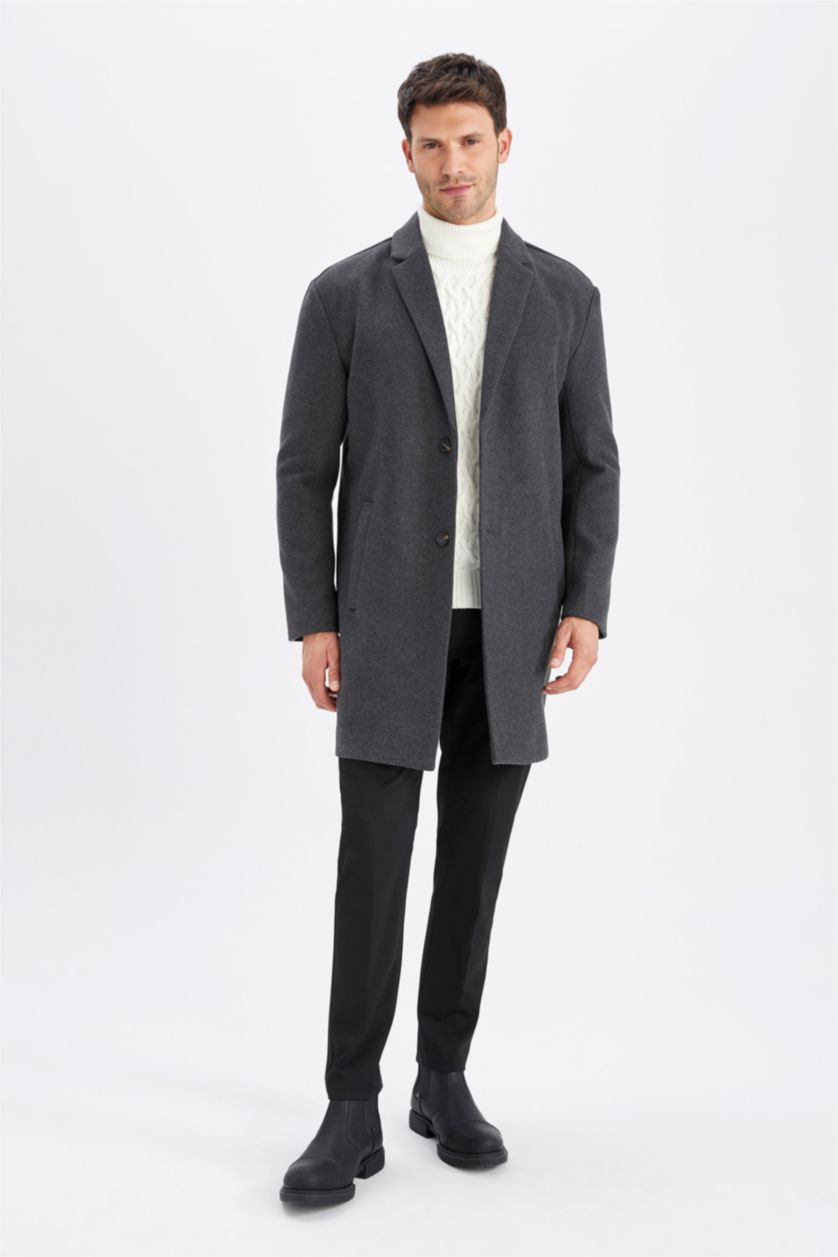 MAN Anthracite Relax Fit Cachet Coat