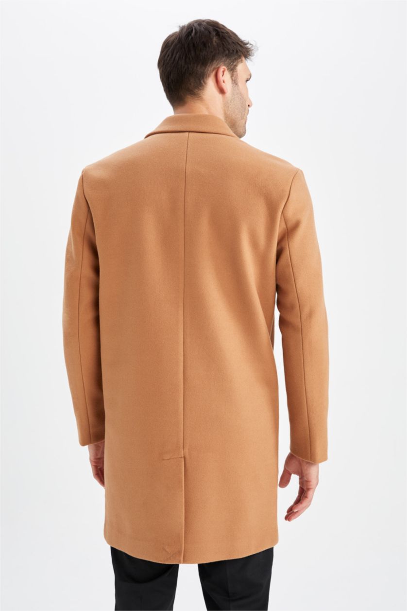 Мужчины Коричневый Парка свободного кроя кашемир для мужчин