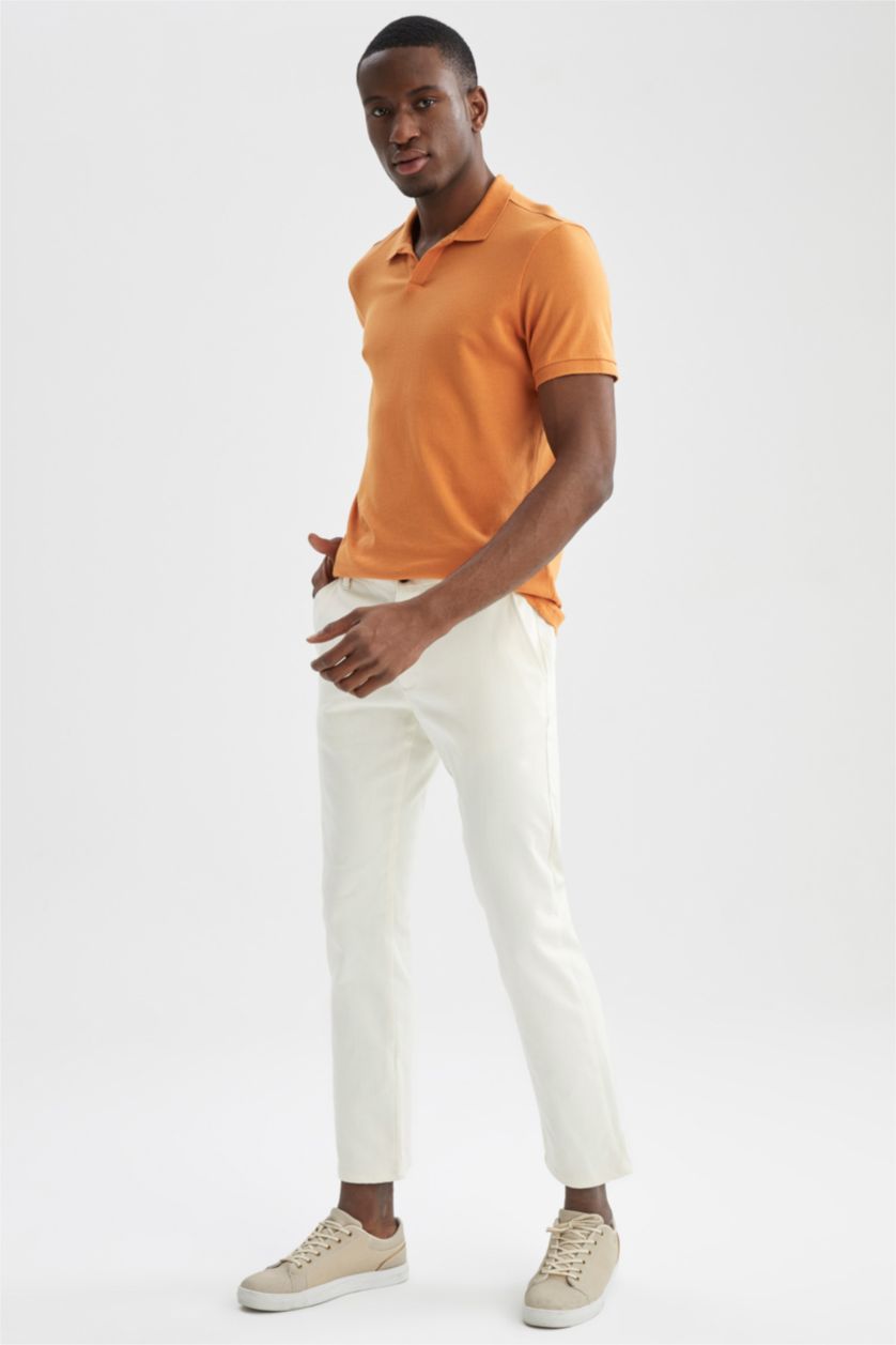 MAN Orange Slim Fit Short Sleeve Polo T-Shirt