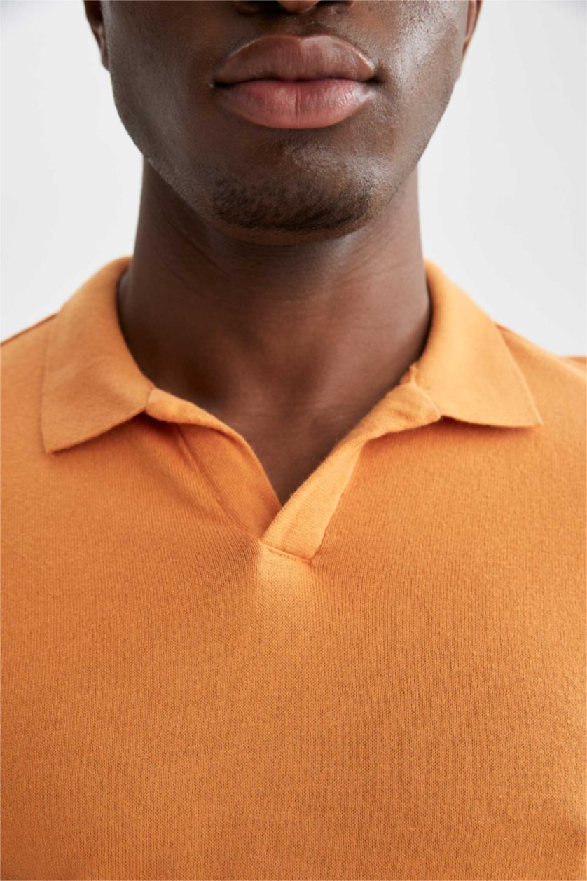 MAN Orange Slim Fit Short Sleeve Polo T-Shirt