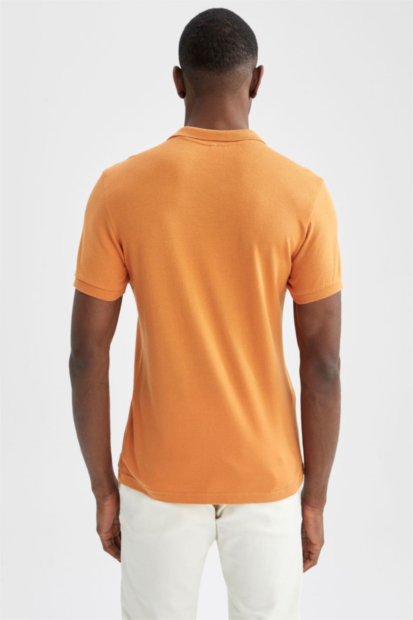 MAN Orange Slim Fit Short Sleeve Polo T-Shirt