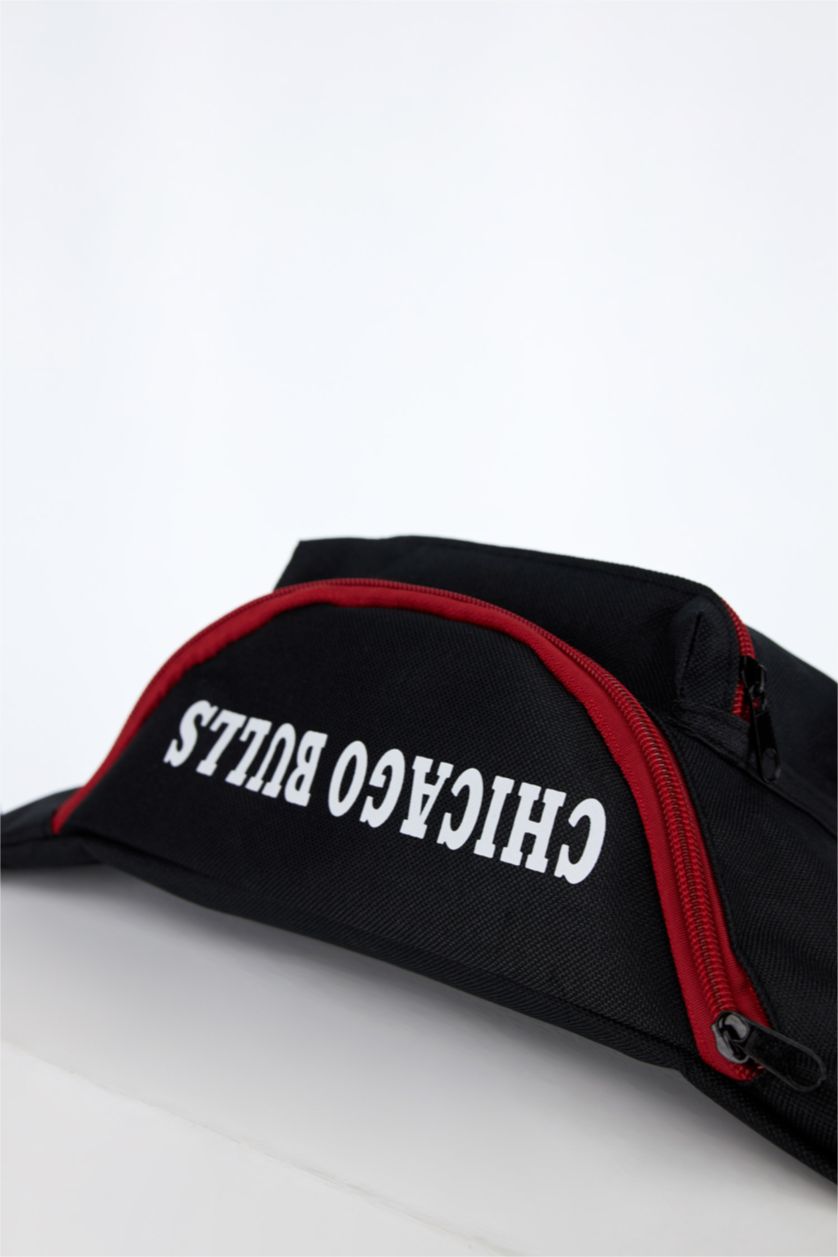 MAN Black Men's Chicago Bulls Licensed Waist Bag