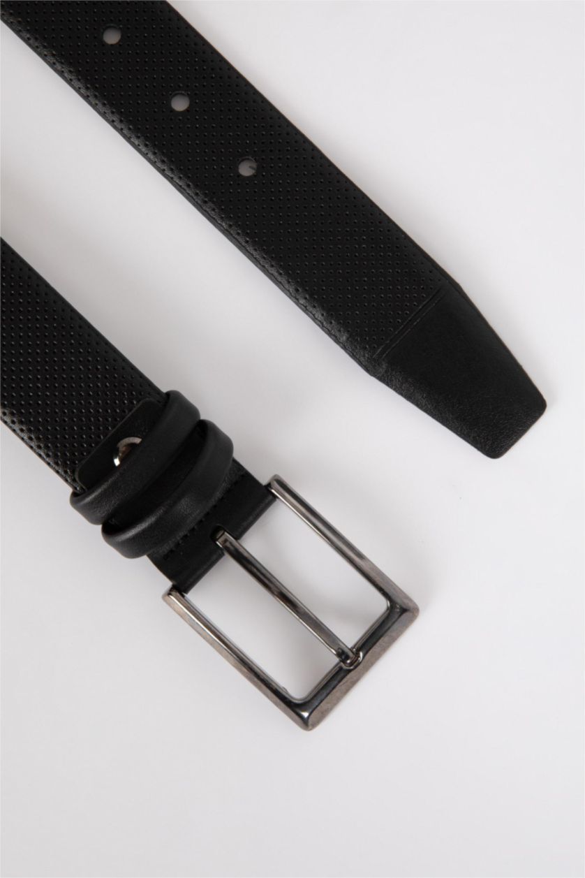 Erkek Siyah Erkek Suni Deri Kemer