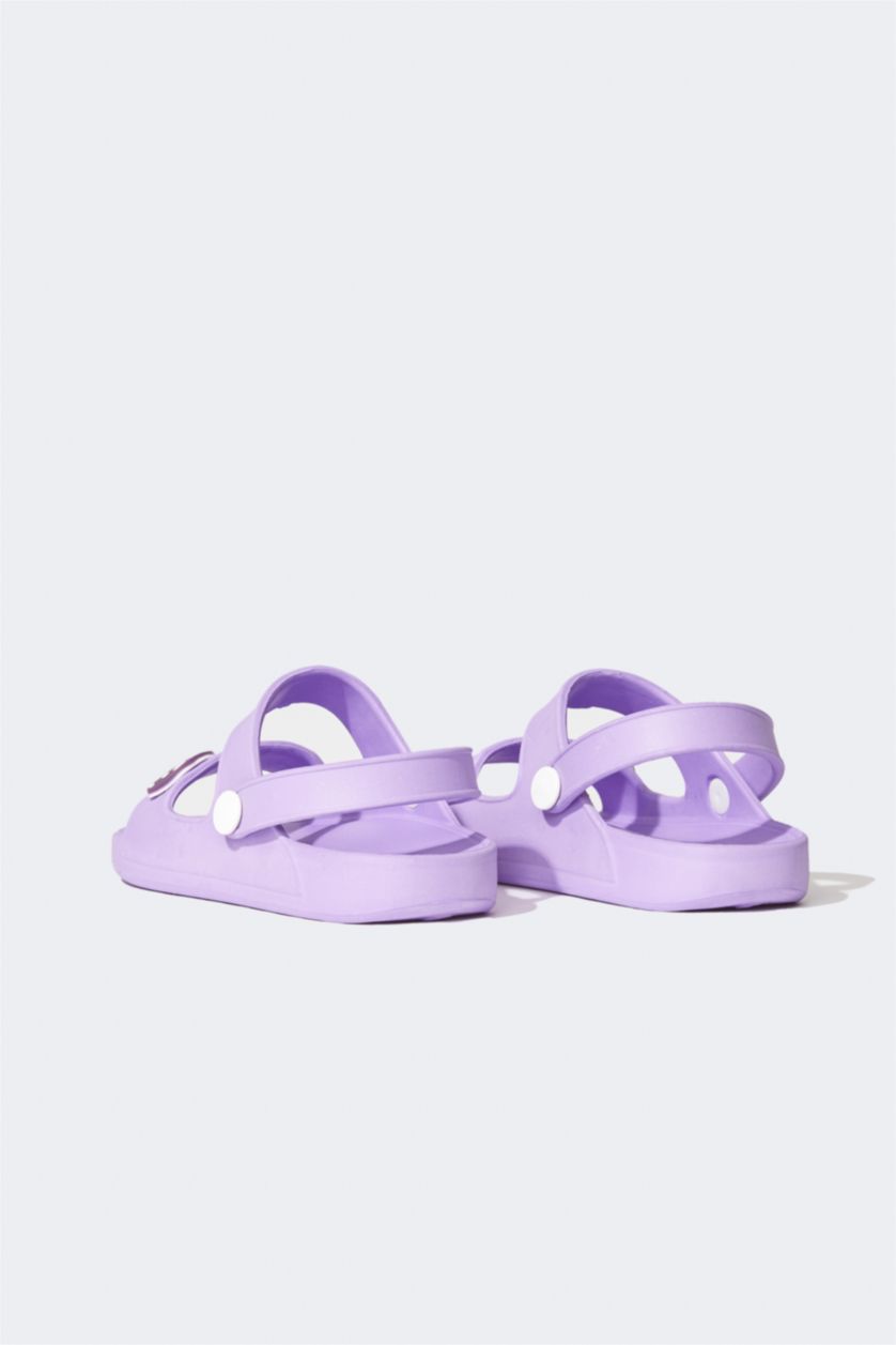 بنات أرجواني صندل بكعب مسطح