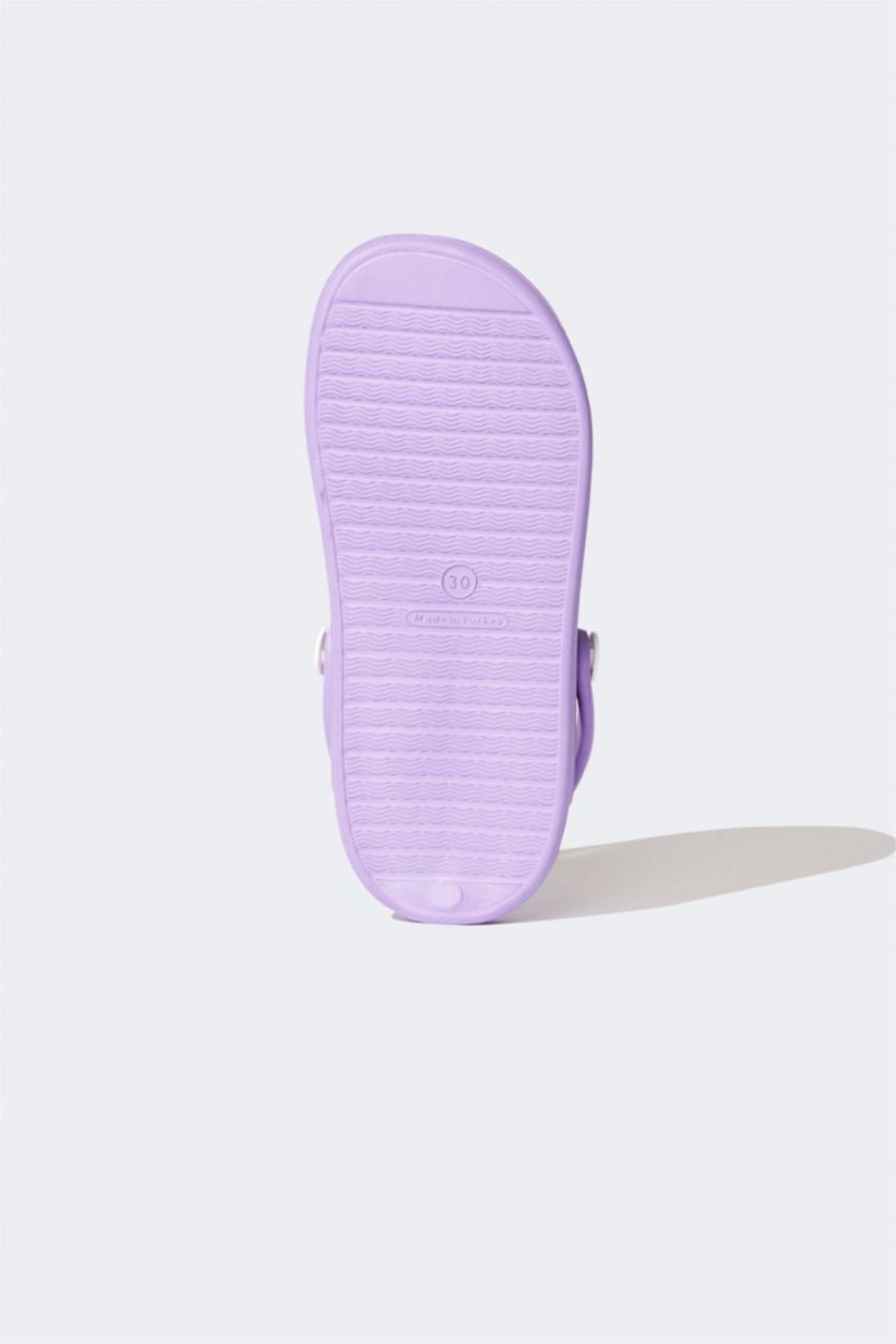 بنات أرجواني صندل بكعب مسطح