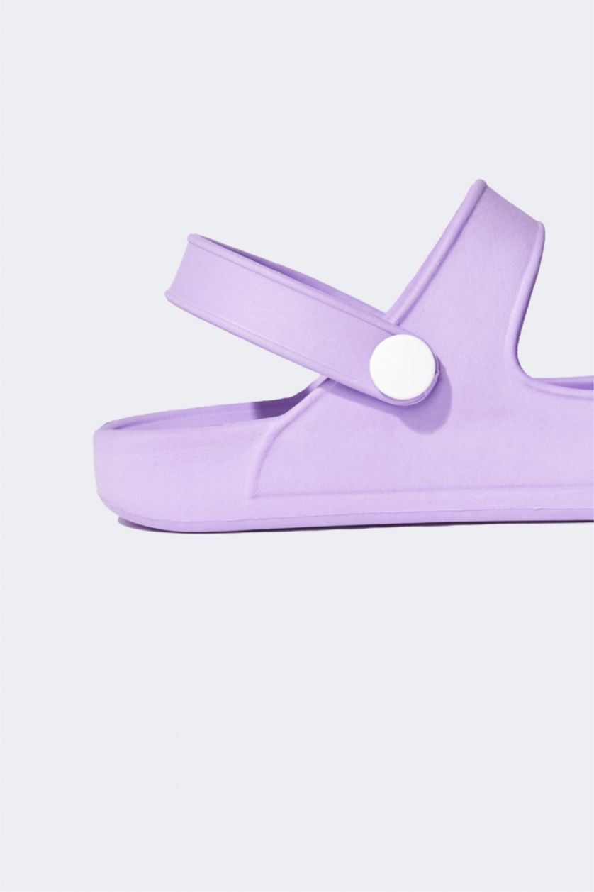 بنات أرجواني صندل بكعب مسطح