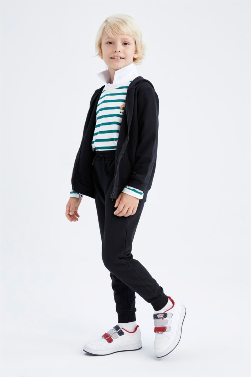 BOYS & TEENS Black Regular Fit Trousers