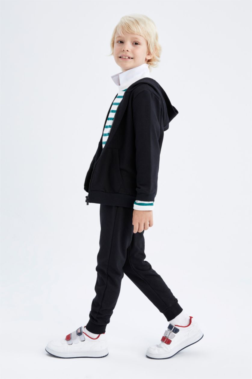 BOYS & TEENS Black Regular Fit Trousers