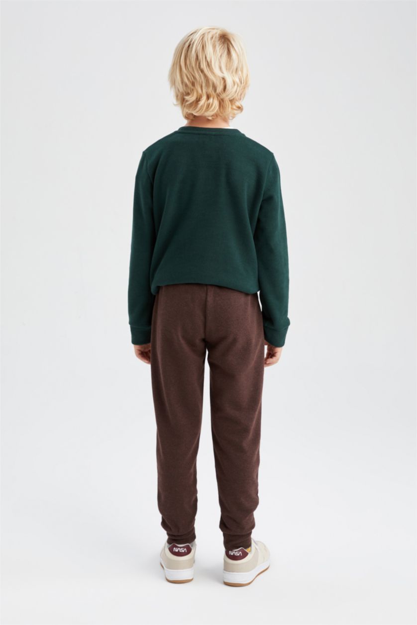 BOYS & TEENS Brown Regular Fit Trousers