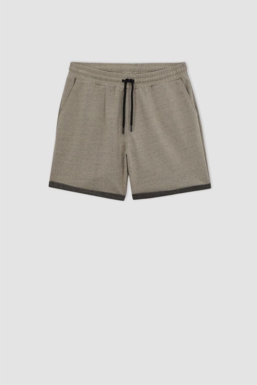 HOMME Beige Short Coupe slim raccourcie