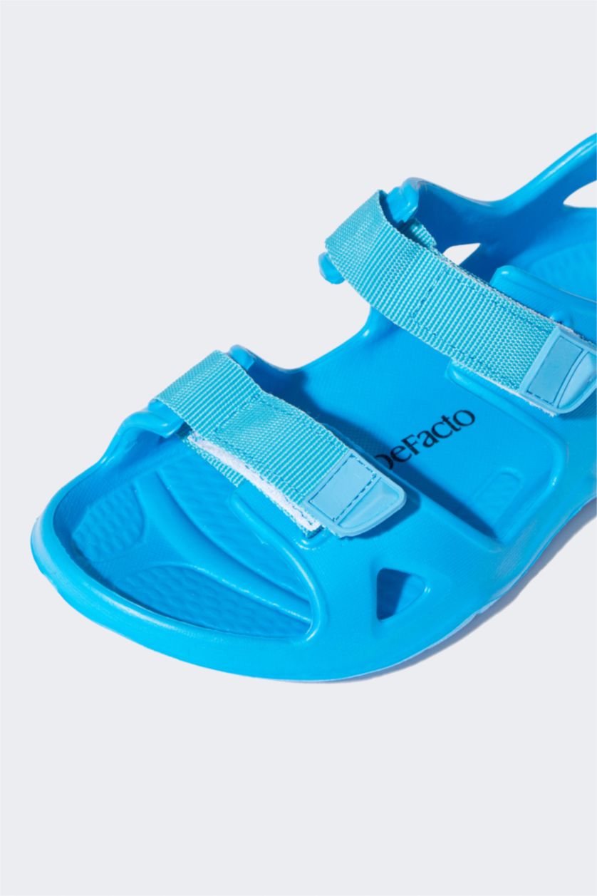 GARÇONS Bleu sandales Semelle Plate Velcro