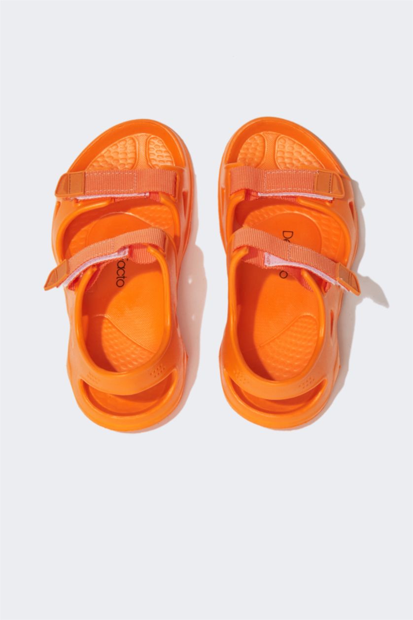 GARÇONS Orange Sandales Velcro Garçons