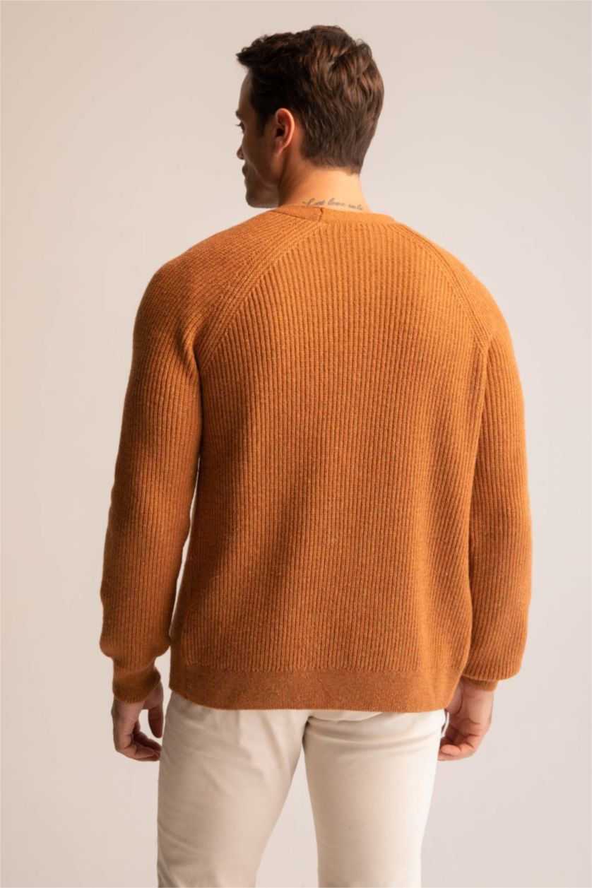 Men Yellow Relax Fit Cardigan