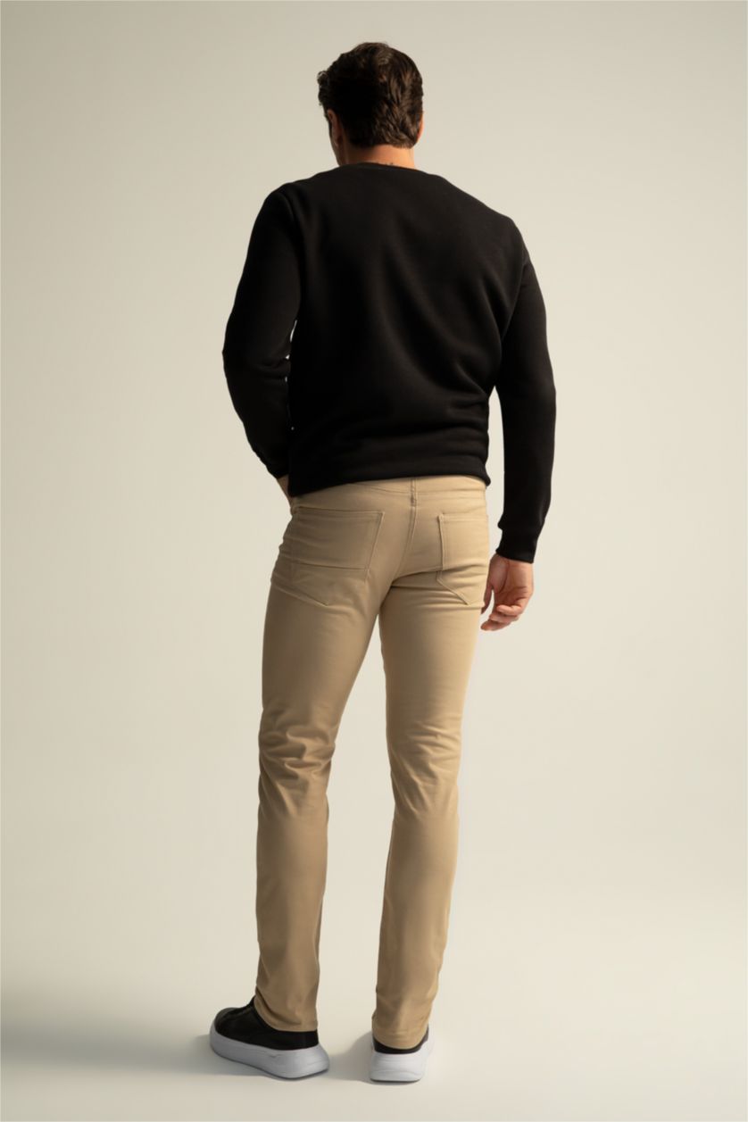 MAN Beige Extra Slim Fit Basic Chino Trousers