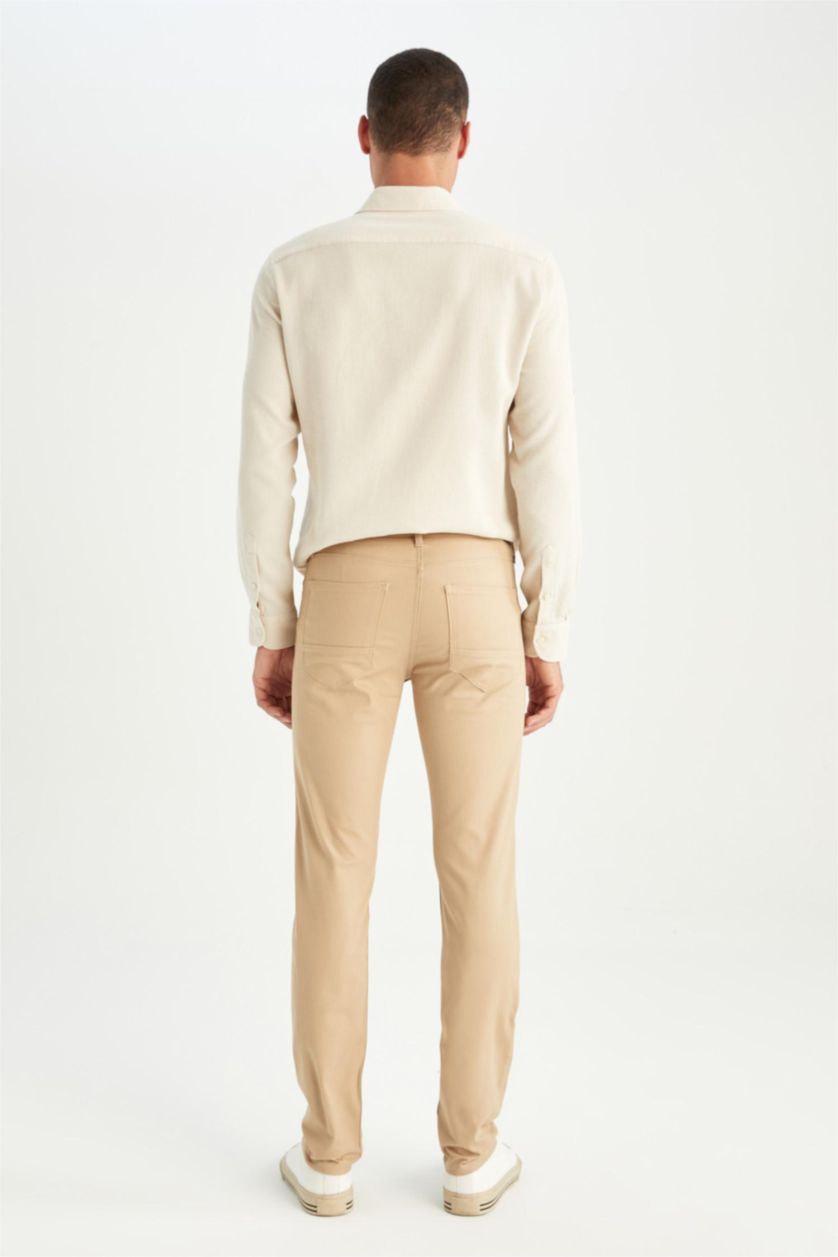 MAN Beige Extra Slim Fit Basic Chino Trousers