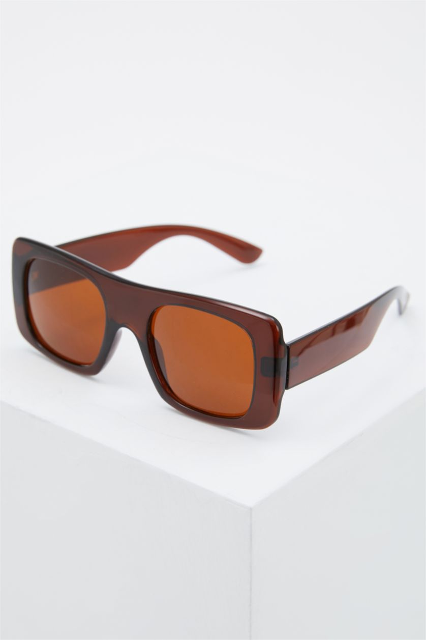 WOMAN Dark Brown Unisex Sunglasses