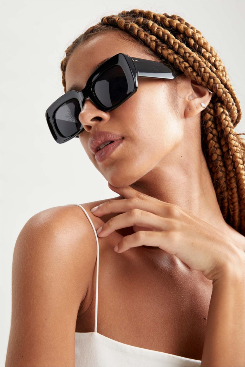 FEMME Noir Lunettes de soleil unisexe