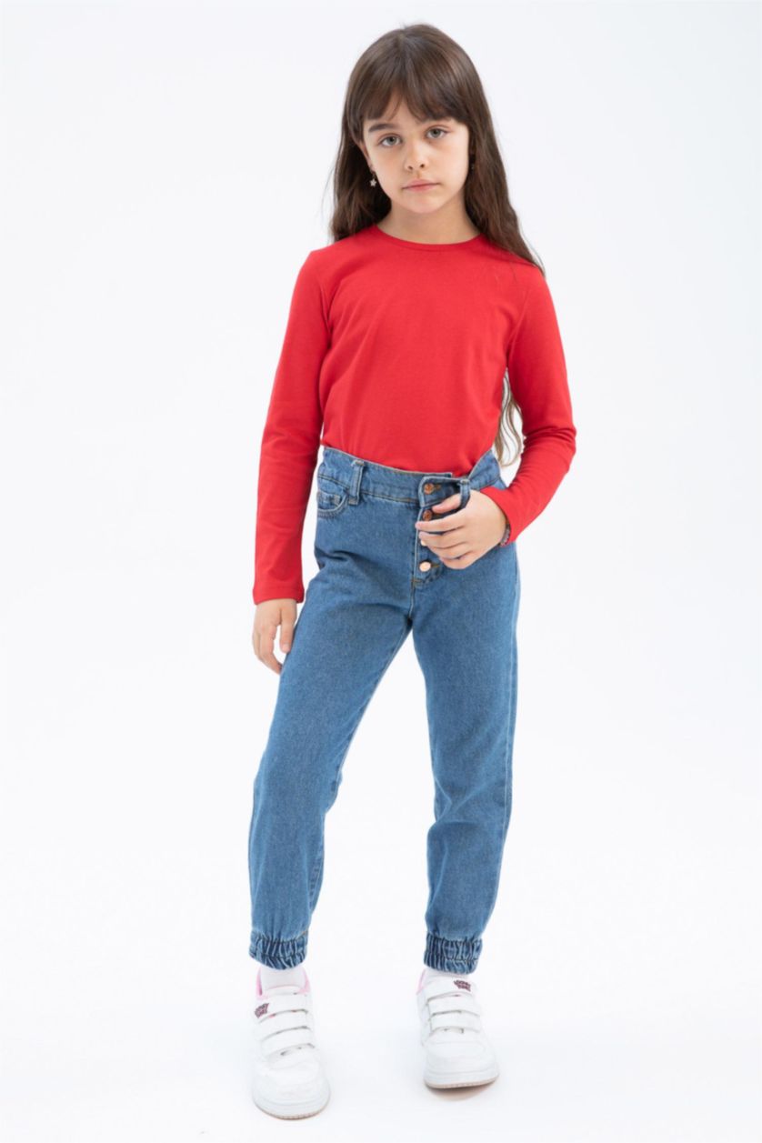 GIRLS & TEENS Red Regular Fit Long Sleeve T-Shirt