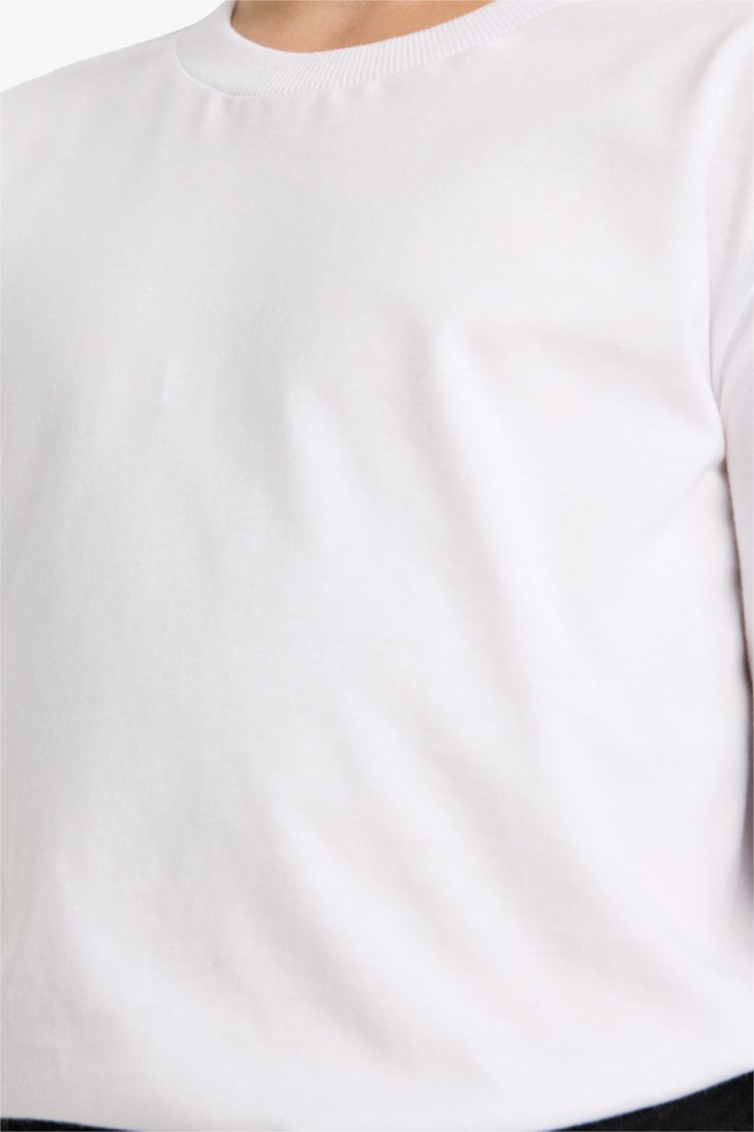 GIRLS & TEENS White Girl Regular Fit Crew Neck Long Sleeve T-Shirt