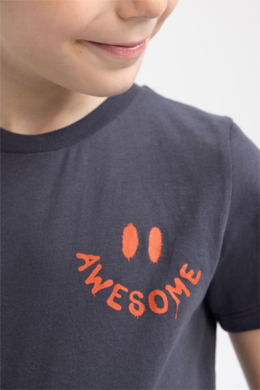 BOYS & TEENS Anthracite Regular Fit Short Sleeve T-Shirt