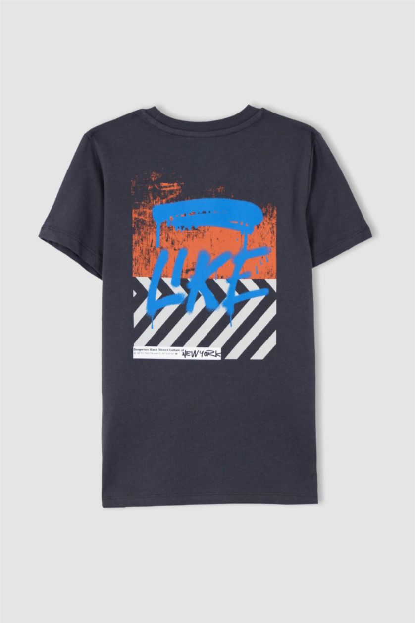 BOYS & TEENS Anthracite Regular Fit Short Sleeve T-Shirt