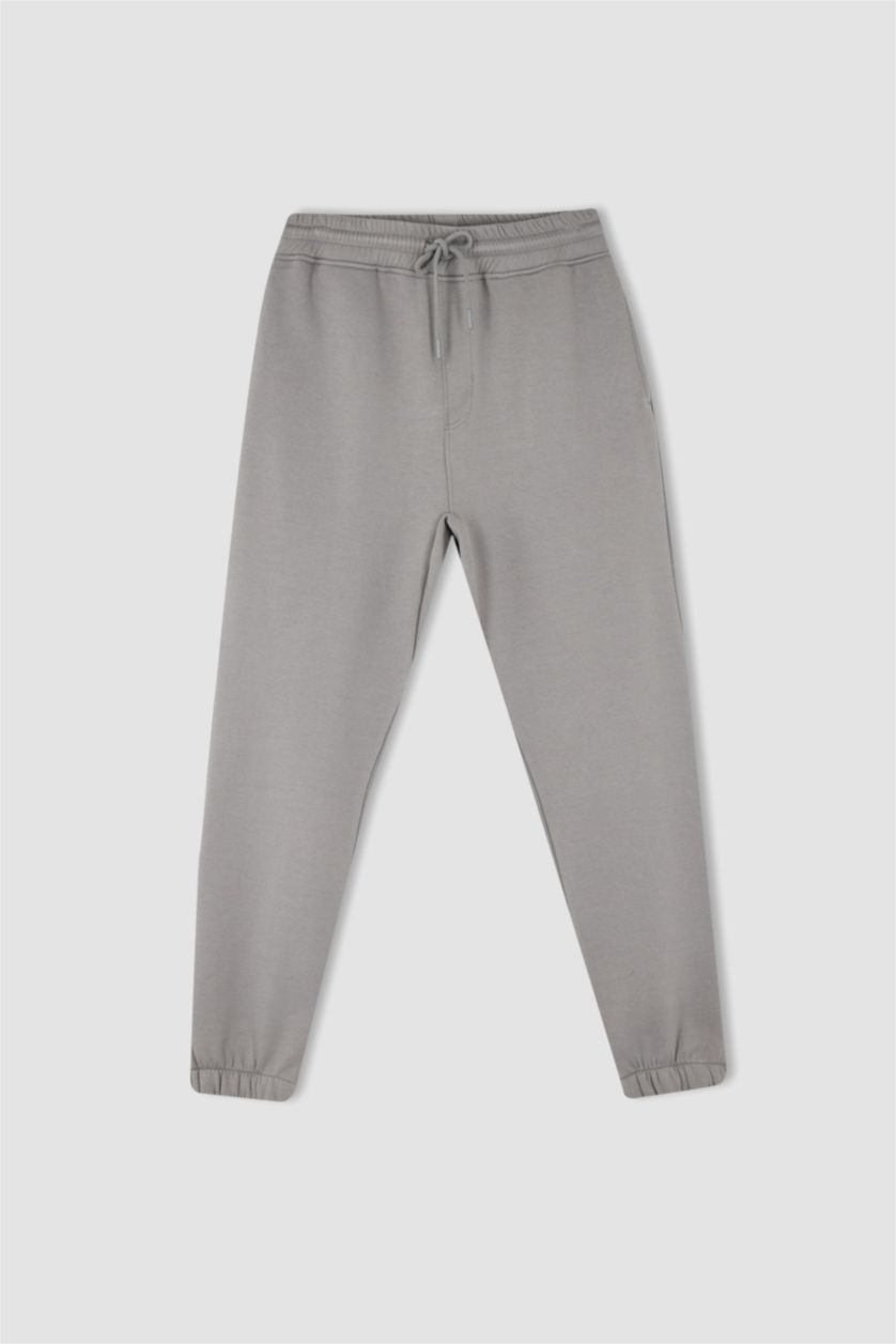 HOMME Gris Pantalon Coupe décontractée