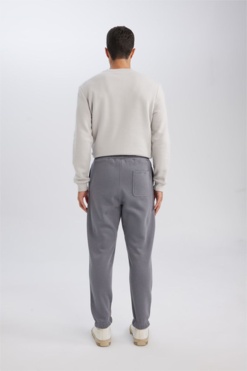 Мужчины Темно-серый Спортивные штаны свободного кроя