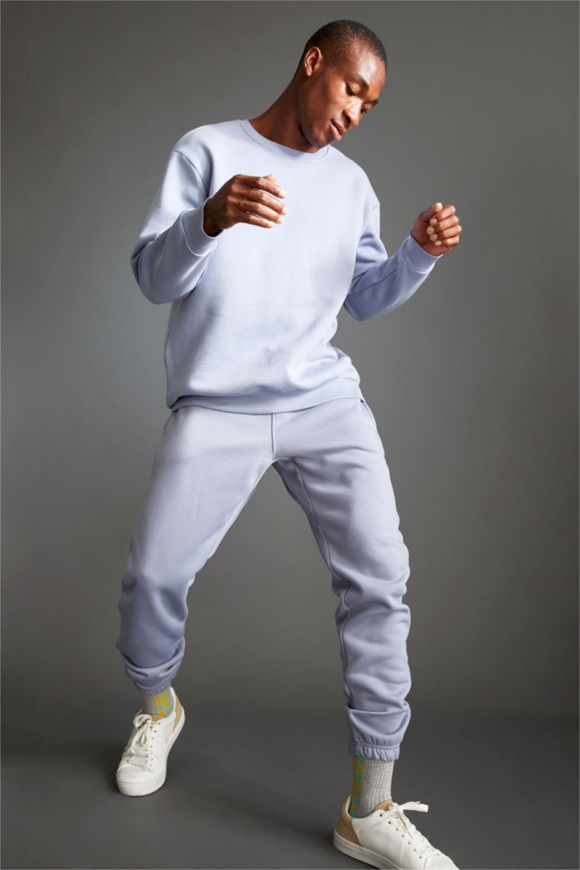 MAN Blue Regular Fit Basic Jogger Sweatpants