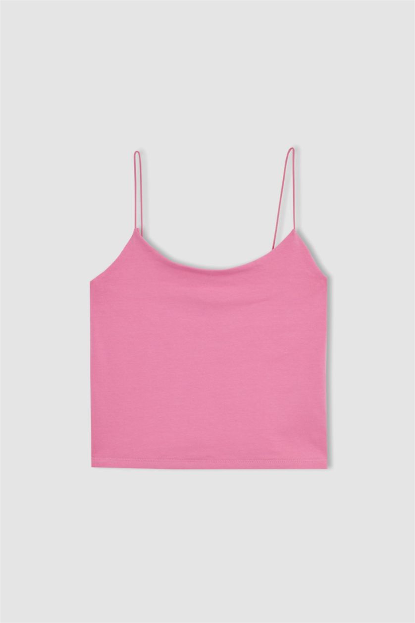 FEMME Rose Débardeur Coupe Skinny À Col Rond