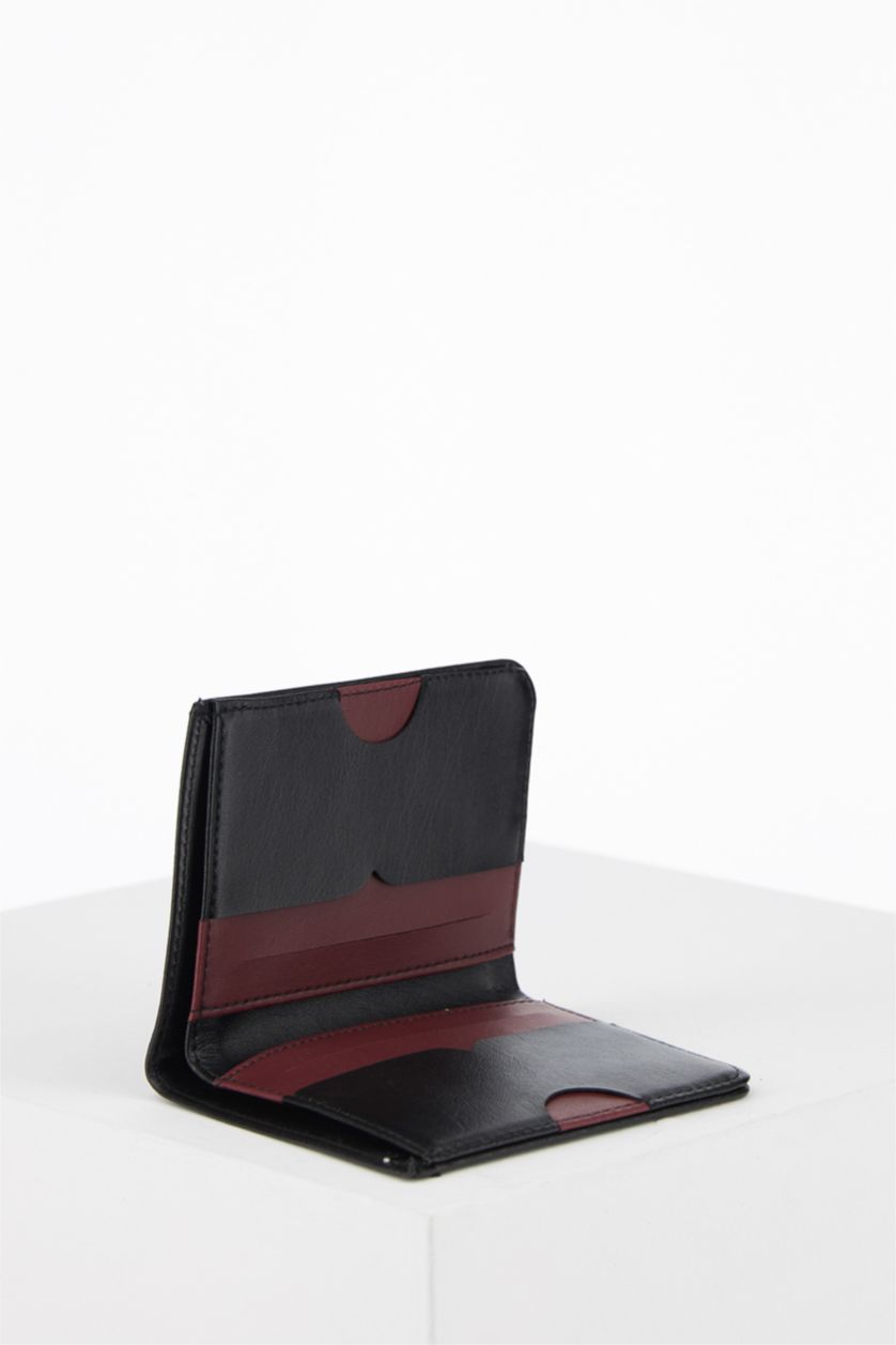 HOMME Noir Portefeuille en similicuir