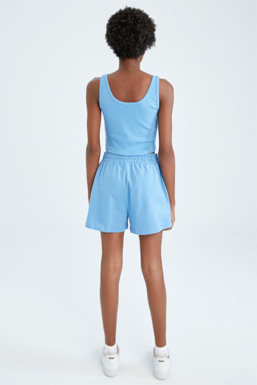 WOMAN Blue Slim Fit Shorts