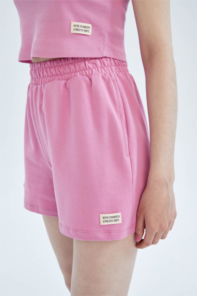 WOMAN Lilac DeFactoFit Slim Fit 100% Cotton Shorts