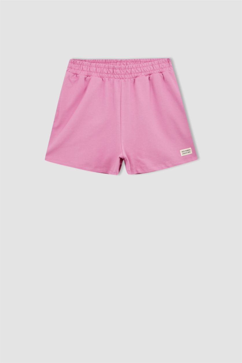 WOMAN Lilac DeFactoFit Slim Fit 100% Cotton Shorts