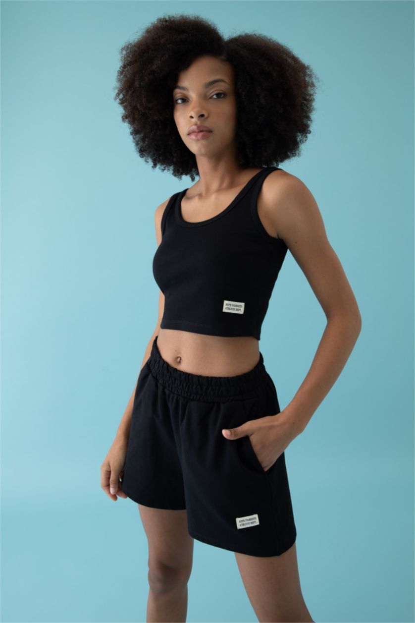 FEMME Noir Coupe slim raccourcie