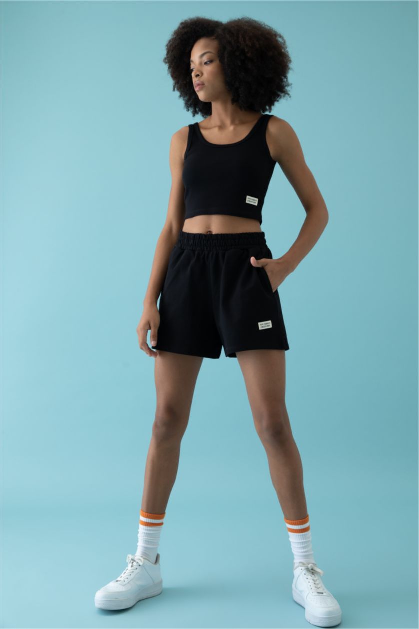 FEMME Noir Coupe slim raccourcie