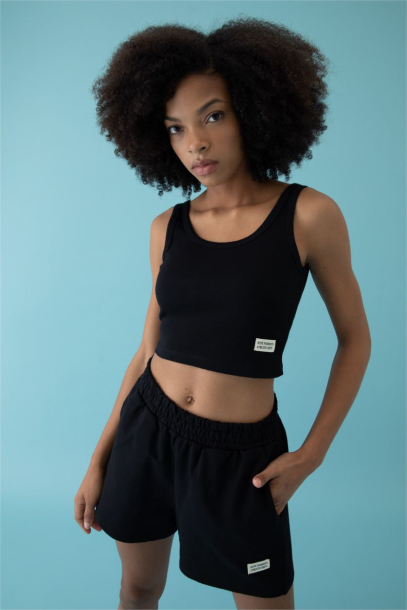 FEMME Noir Coupe slim raccourcie