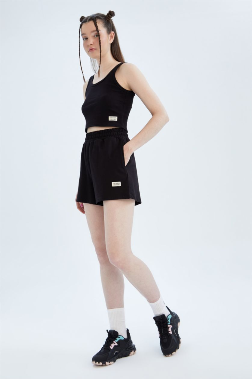 FEMME Noir Coupe slim raccourcie