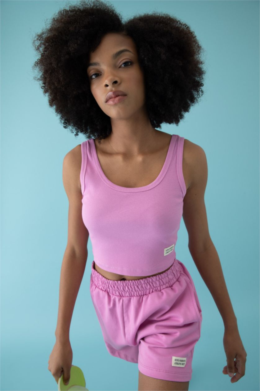 FEMME Violet Coupe slim raccourcie