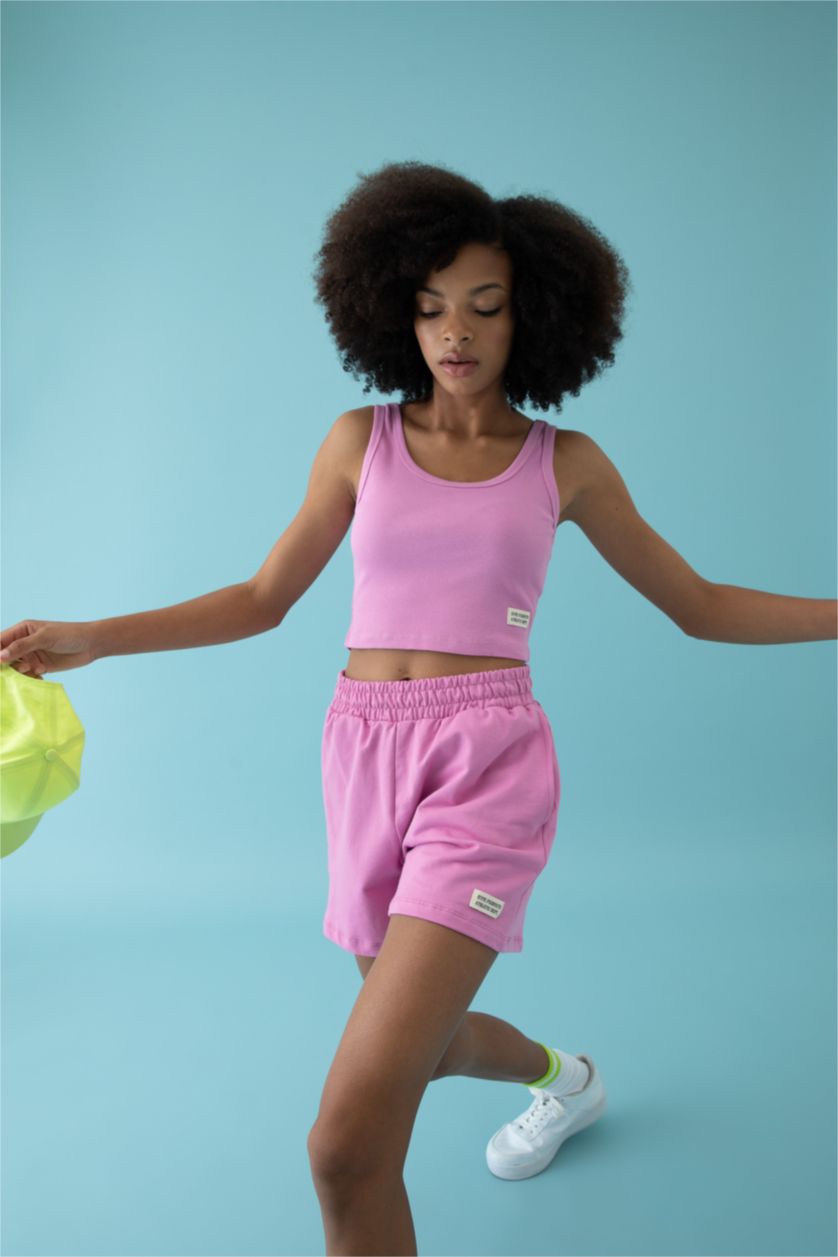 FEMME Violet Coupe slim raccourcie