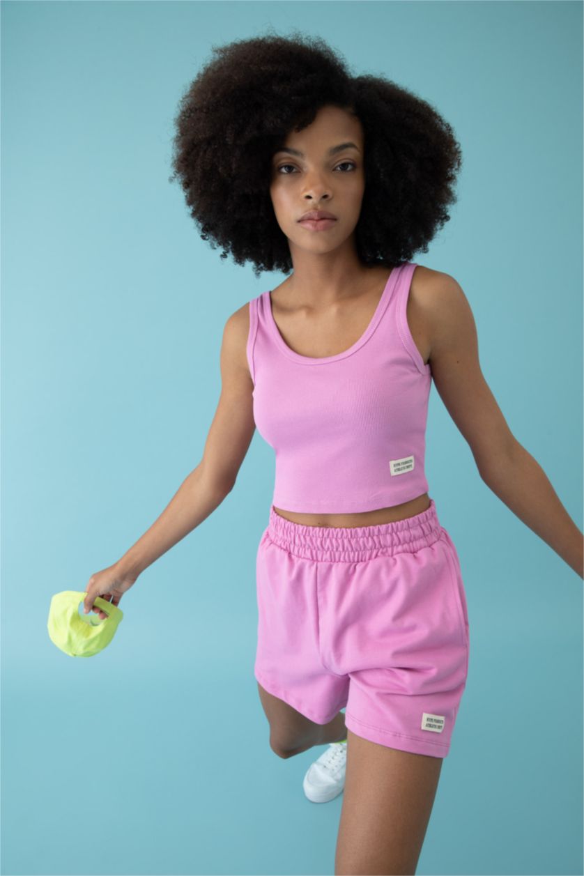 FEMME Violet Coupe slim raccourcie