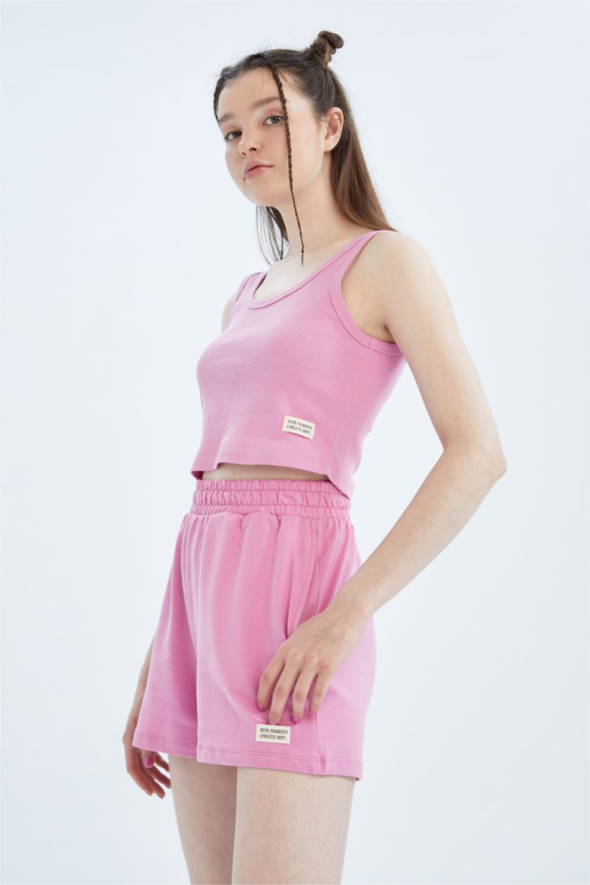 FEMME Violet Coupe slim raccourcie