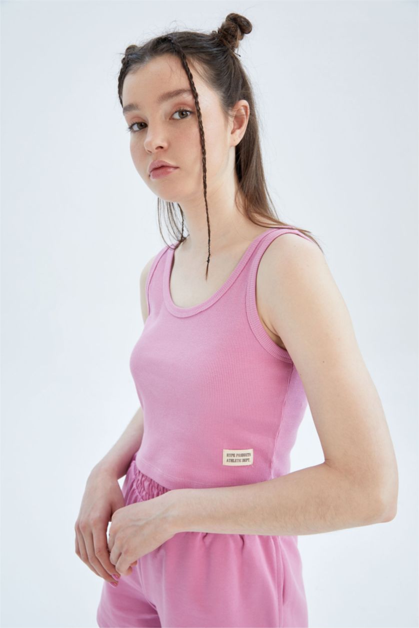 FEMME Violet Coupe slim raccourcie