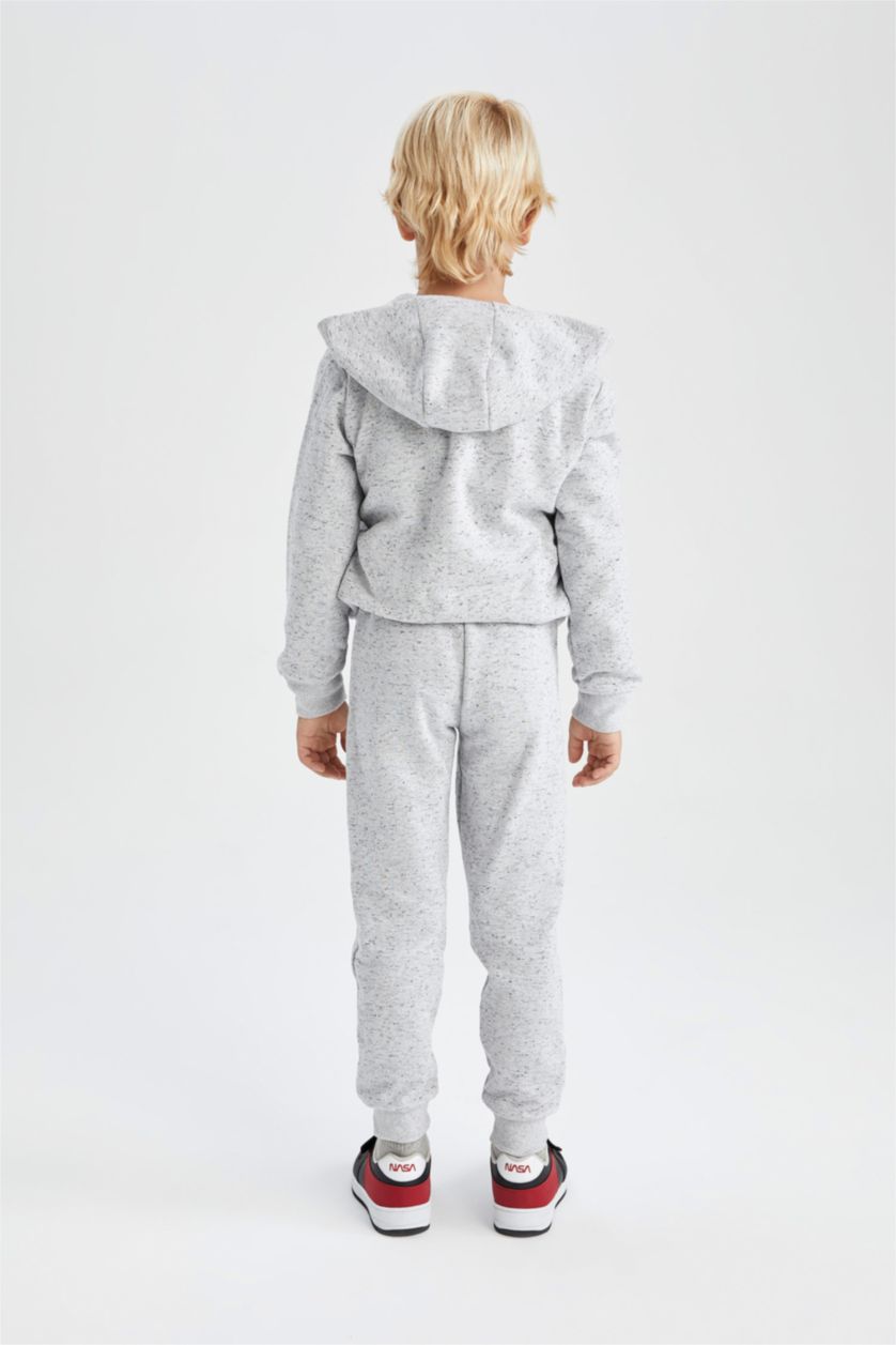 BOYS & TEENS Grey Melange Regular Fit Trousers